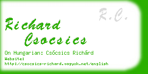 richard csocsics business card