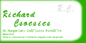 richard csocsics business card